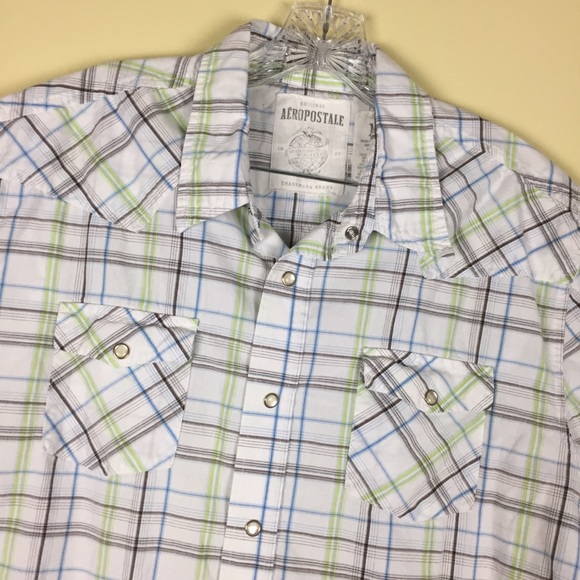 Aeropostale Other - Aeropostale Large Pearl Snap Button Down Shirt